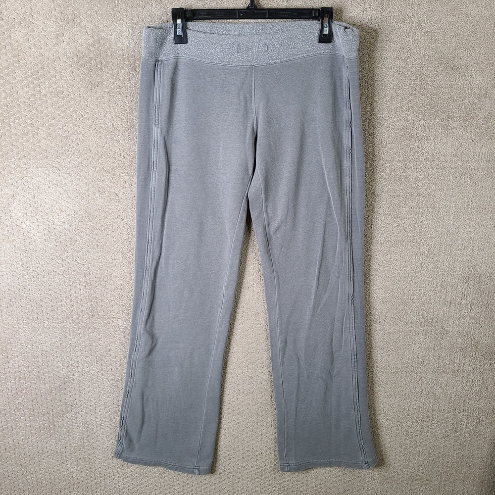 Vans Sweatpants Womens Medium Gray Lounge Casual‎ Straight Leg Cotton Blend Logo